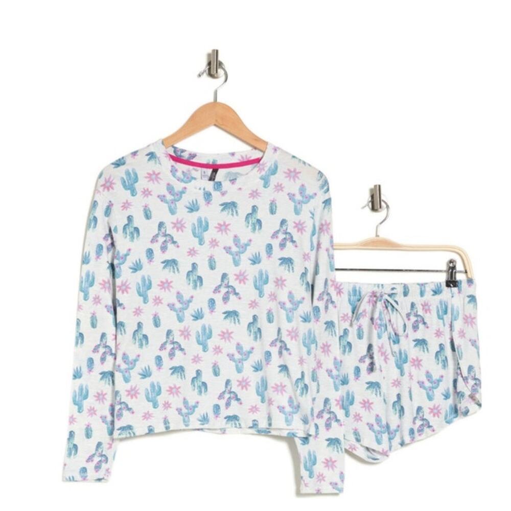 Jaclyn Intimates Women XXK Pajama Set Shorts Long Sleeves